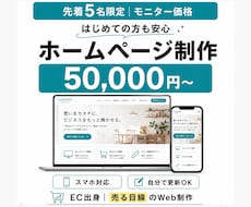 先着5名様モニター価格でHP制作します イメージ1