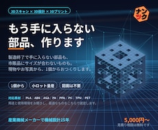 ３Dプリンタを使った樹脂部品を造形します 現役機械設計者が造形－現物複製OK！3Dスキャン対応サービス