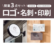 開業応援セット３点！ロゴ・名刺・印刷を準備します イメージ1