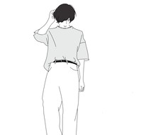 あなたのお気に入りのコーデをシンプルにお描きます お気に入りのコーデ写真をイラストにしませんか？