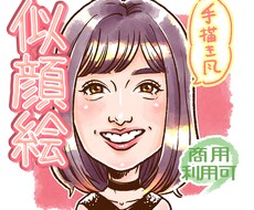 POPな似顔絵でSNSなどの正方形アイコン描きます 最短即日有◎ご要望は柔軟に対応します♪