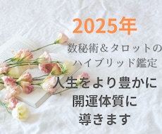 2025年のあなたの運勢を鑑定します 星と数秘が語る鑑定書とあなただけの月毎の全体運をお伝えします