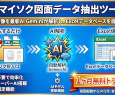 手入力ゼロ、AIマイソクデータ抽出Excel化ます イメージ1