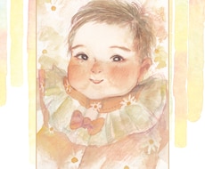 ほんわか温かい水彩似顔絵を制作します 大切な人へのプレゼントや記念日などの思い出に♫