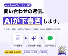 問い合わせをAIが仕分けて返信下書きまで作成します イメージ1