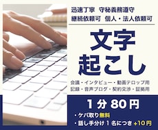 迅速丁寧動画や音声から文字起こしをします ケバ取り無料 標準対応いたします