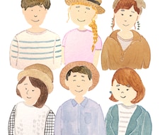 似顔絵イラストアイコン作成します 他にない柔らかな水彩イラストアイコン