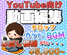 初回お試し価格！YouTube用の映像制作致します 全部込み！ゲーム実況やvlogにおすすめ！サムネイル対応可！