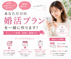 婚活の目標＆スケジュールを一緒に立てます 【チャットで婚活プラン設計】婚活の迷いを減らしましょう！