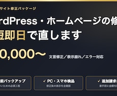 WordPress・既存サイトの修正改修します イメージ1