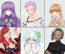 ちょっとクセのあるTRPGの立ち絵をお描きします イメージ1