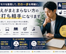 頭の中のモヤモヤを整理し、次の一歩を明確にします イメージ1