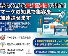 マーケターがStudioLPを1週間で制作します 10年のマーケ知見で集客最大化！最短1週間でデータ即納品