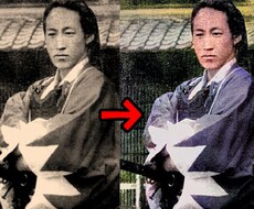 白黒写真をリアルなカラー写真にします イメージ1