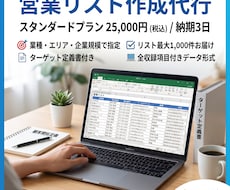 ターゲット定義書つきで営業リストを作成します イメージ1