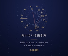 向いている働き方を出生図の天頂から読み解きます イメージ1