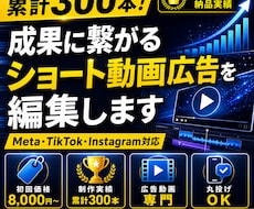累計300本！ショート動画広告を編集します イメージ1