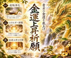 本格施術、金運上昇祈願致します 金運が滞っていると感じているあなたへ