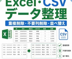 Excel・CSVのデータ整理ます イメージ1