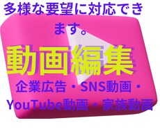 柔軟な対応で動画編集します イメージ1