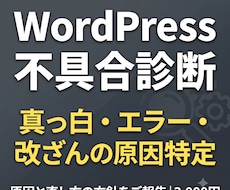 WordPressの不具合を診断します イメージ1