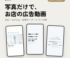 写真だけでお店の縦型広告動画を作ります イメージ1