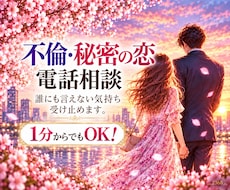 不倫・秘密の恋・複雑愛のお話しお聴きします イメージ1