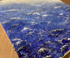 部屋に飾れる海の立体的な絵画を描きます イメージ1