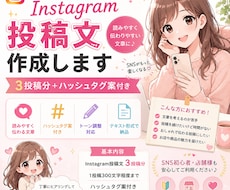 Instagramの投稿文章を作成します イメージ1