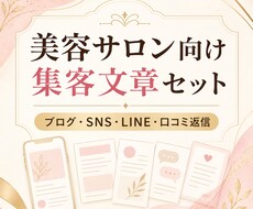 美容サロンの集客文章セットを作成します イメージ1