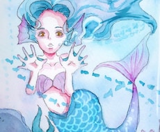 水彩絵の具で独特なイラストをお描きします イメージ1