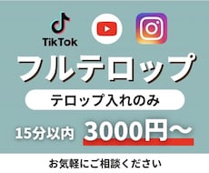 テロップ挿入します テロップ挿入のお手伝いをします