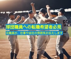球団職員へ転職希望者必見！元職員がアドバイスします イメージ1