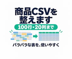 商品CSVの列順・表記・形式を整えます イメージ1