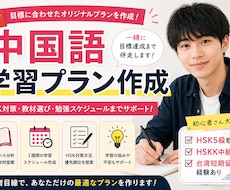 中国語の学習計画を作成します イメージ1