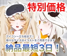 最短3日！アイコンや立ち絵イラスト描きます SNSアイコンやオリジナルキャラ資料作成におすすめです！