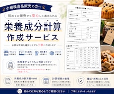 小規模食品販売向け栄養成分計算を承ります 初めての商品販売もご相談いただけます