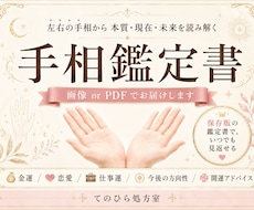 画像で届く手相鑑定書を作成します イメージ1