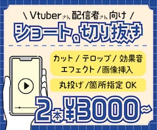 配信者さん向け！ショート/切り抜き動画作成します サムネ無料！テンポ、見やすさ、ユーモア意識してお届けします
