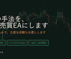 FXの手法をMT4/MT5の自動売買EAにします イメージ1
