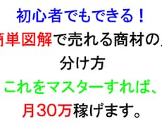 簡単図解で売れる商材の見分け方 教えます イメージ1