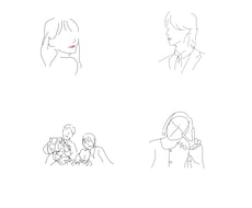 お好きな画像を韓国風線画に致します 思い出の写真やワンシーンを絵に書き写します