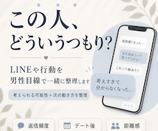 相手のLINEや行動を男性目線で一緒に整理します イメージ1