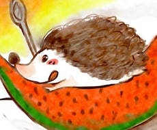 ペットやお好きな動物をゆるく可愛いイラストで描きます。