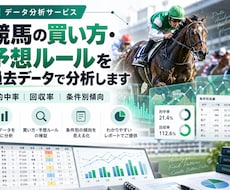 競馬の買い方・気になる傾向を過去データで分析します 的中率・回収率・条件別傾向をデータで見える化します