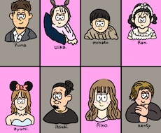 おしゃれなデフォルメ似顔絵を描きます イメージ1