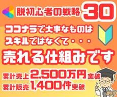 ココナラ30戦略！1300万円を稼いだ方法教えます