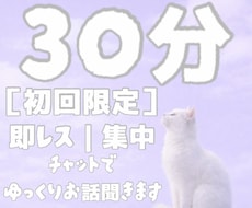 30分集中｜即レス ゆっくり貴方のお話聞きます イメージ1