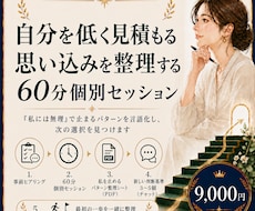 自己価値を正しく整理│60分個別セッションします 「私には無理」で止まるパターンを言語化し次の選択を見つけます