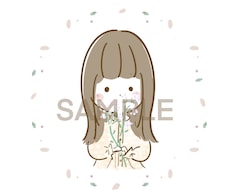 SNSアイコン＊ゆる可愛いイラストを描きます 写真を元にイラストをお描きします！